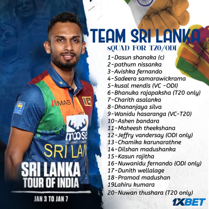 ඉන්දු ශ්‍රී ලංකා ගැටුමට යන ශ්‍රී ලංකා සංචිතය නම්කරයි-Sri Lanka squad named for India-Sri Lanka clash