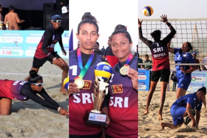 මධ්‍යම ආසියානු වෙරළ වොලිබෝල් කාන්තා කිරුළ ශ්‍රී ලංකාවට - Central Asian Beach Volleyball Women's title to Sri Lanka