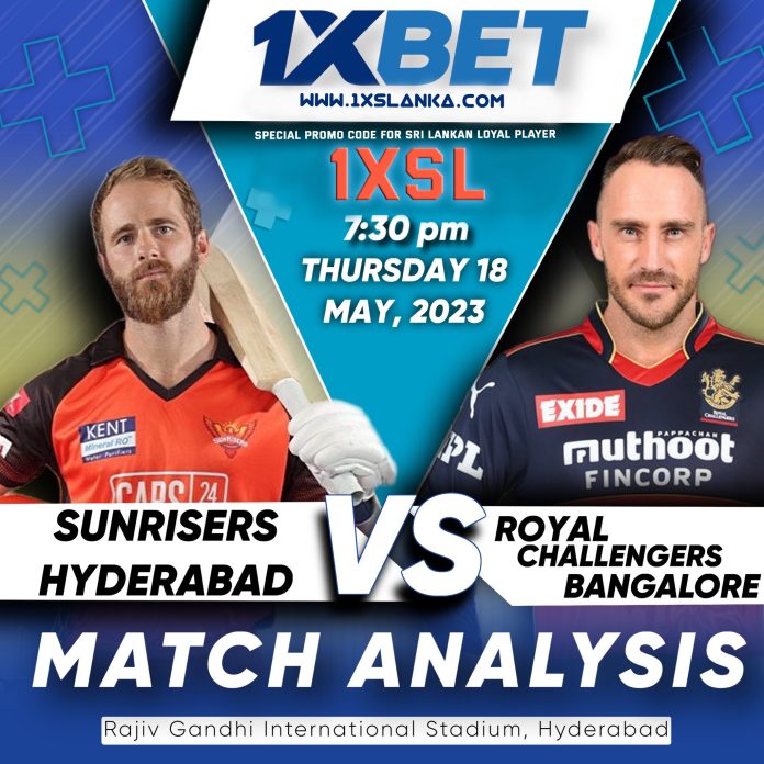 Sunrisers Hyderabad vs Royal Challengers Bangalore තරඟ විශ්ලේෂණය – IPL Sunrisers Hyderabad vs Royal Challengers Bangalore Match Analysis. Indian Premier League 2023