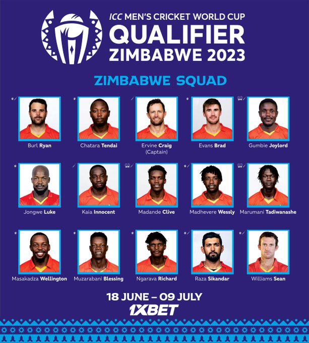 ලෝක කුසලානටය එන සිම්බාබ්වේ සංචිතය නම් කරයි - Hosts Zimbabwe name strong squad for Cricket World Cup Qualifier