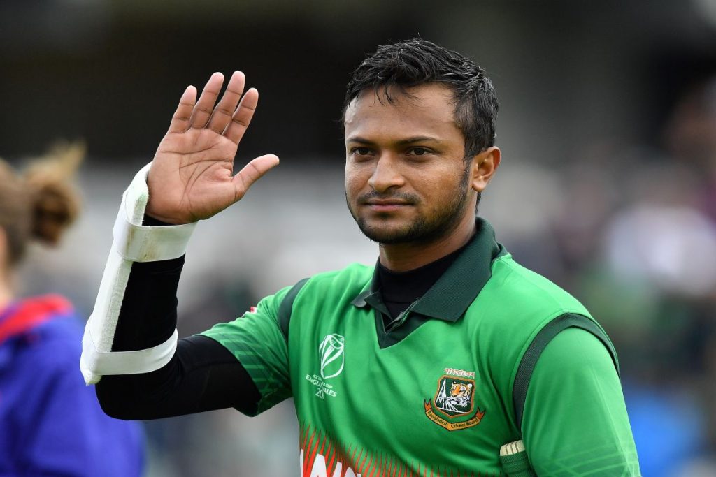 Shakib al hasan ලෝක කුසලානයෙන් ඉවතට- Shakib ruled out of World Cup with a fractured finger. 