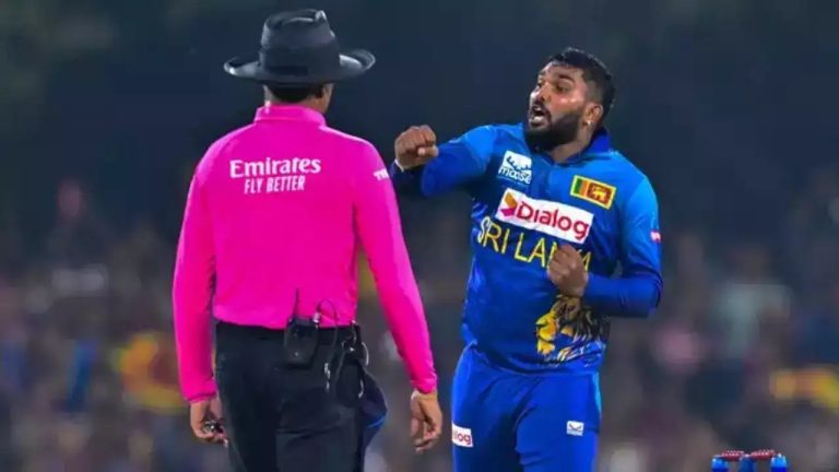 විනිසුරුවරයාට සද්දෙ දැමු වනිදුට වැඩ වරදින ලකුණු !- Wanindu in trouble again over umpire criticism