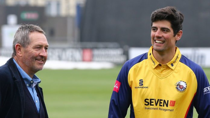 Alastair Cook සහ Graham Gooch වෙනුවෙන් අමුතු සිහිවටනයක්- Cloud County Ground honours Essex Legends Gooch, Cook by renaming stands
