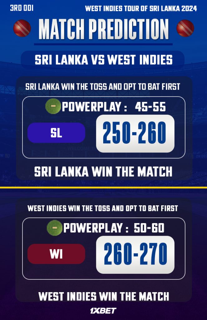 Sri Lanka vs West Indies Match Prediction - Who will win today’s 3rd ODI match between SL vs WI?-ජයග්‍රහනය කාටද?