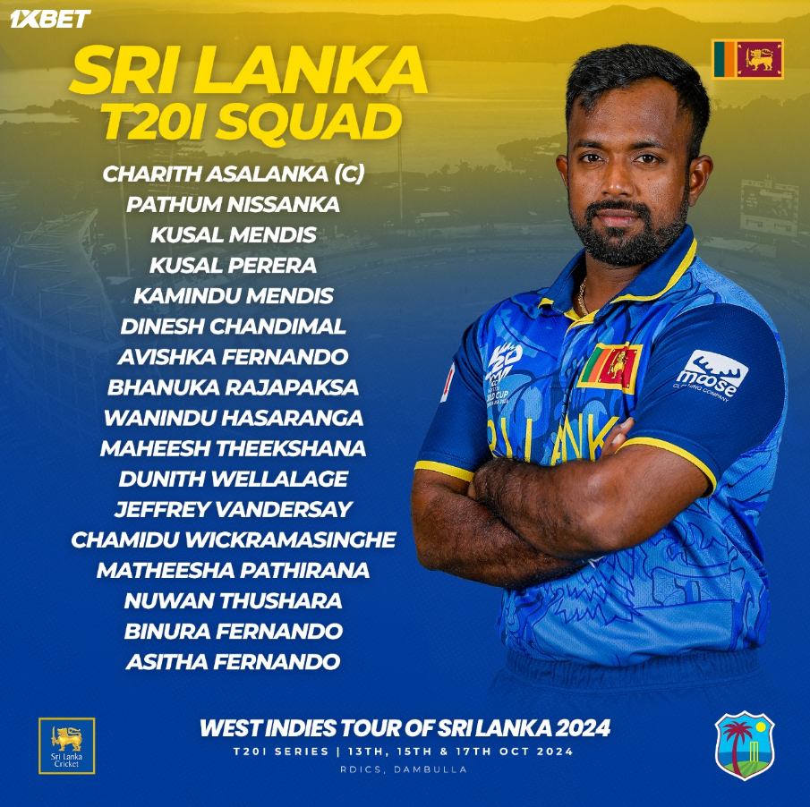 කොදෙව්  සටනට ශ්‍රී ලංකා T20 සංචිතය නම් කරයි-Sri Lanka Announces T20 Squad for West Indies Series