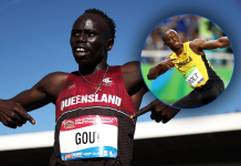Usain Boltගේ වාර්තාව Gout Gout බිද දමයි -Gout Gout has two-word reaction to smashing Usain Bolt record Usain Boltගේ වාර්තාව Gout Gout බිදදමයි Gout Gout has two-word reaction to smashing Usain Bolt record