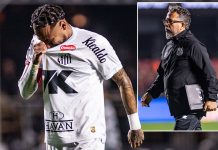 Neymar කදුලු සලමින් පරාජය සමග පිටියෙන් ඉවත් වේ! Neymar කදුලු සලමින් පරාජය සමග පිටියෙන් ඉවත් වේ!