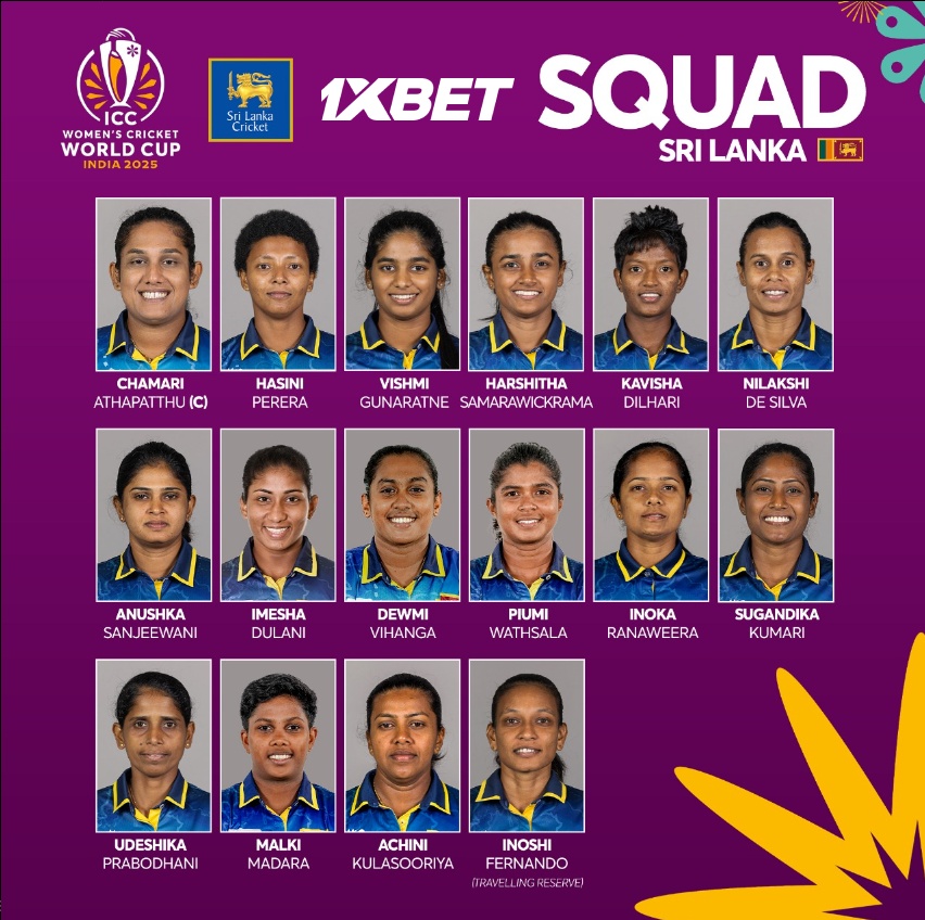 2025 කාන්තා ලෝක කුසලානය සඳහා ශ්‍රී ලංකා සංචිතය නම් කෙරේ!