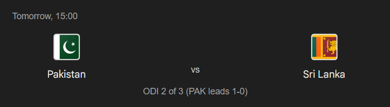 පාකිස්තානය vs ශ්රී ලංකාව අනාවැකිය, 2 වන එක්දින තරගය - PAK vs SL තරඟයෙන් කවුද දිනන්නේ?