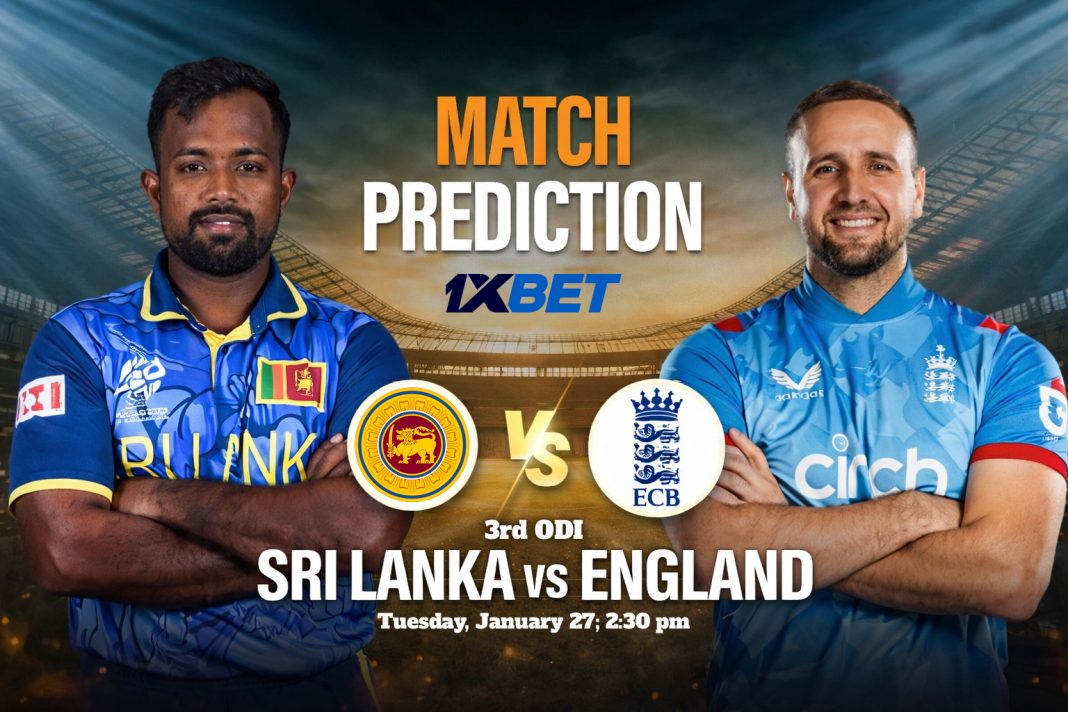 ශ්‍රී ලංකාව සහ එංගලන්තය අතර තුන්වන එක්දින තරගයේ අනාවැකිය - අද පැවැත්වෙන SL vs ENG තරඟයේ ජයග්‍රහණය කාටද?