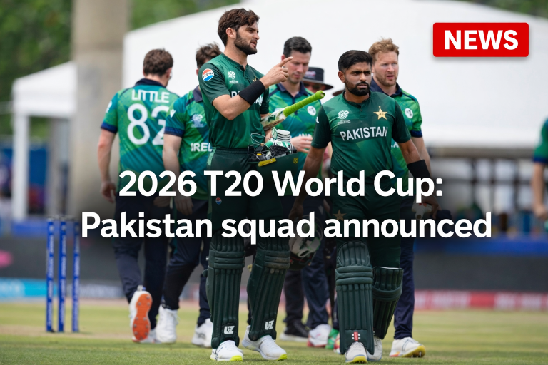 2026 T20 ලෝක කුසලානය සදහා පකිස්ථාන සංචිතය නම් කෙරේ !